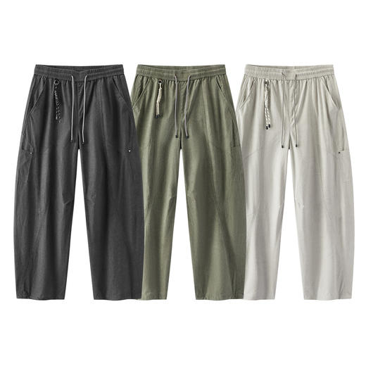 商场同款|森马休闲裤男夏季格纹肌理长裤2026新款怀旧轻薄弧形裤 商品图4