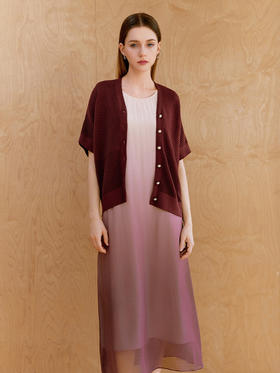 【连肩袖开衫外套】26年春夏新品女士棉质V领针织开衫小外套