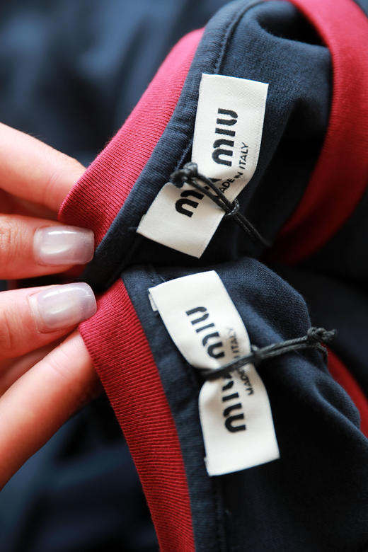 很仙很仙的长袖tee，胸口小标刺绣。靛蓝圆领长袖复古上衣E031160 商品图1