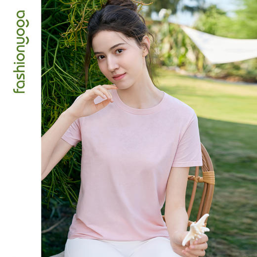 凡圣瑜伽宽松弹力一体织T恤F16321 商品图10