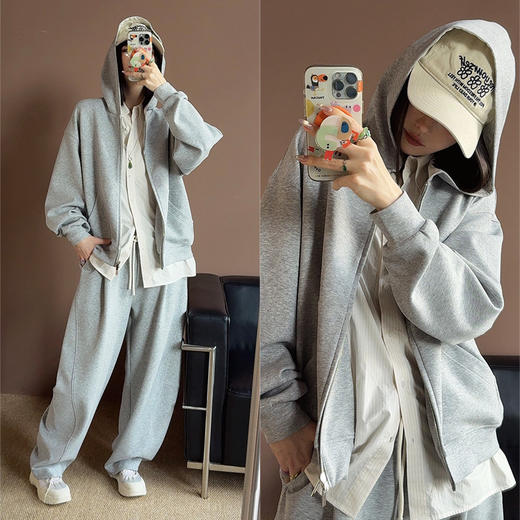 UMILAB｜戴高乐*机场套 原创假两件衬衫+卫衣廓形logo外套C1018V 商品图3