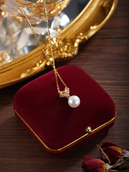 子佩集【爱已入心】银S925珍珠惜王妃套链项链【P2537】镀金爱心2602 商品图3