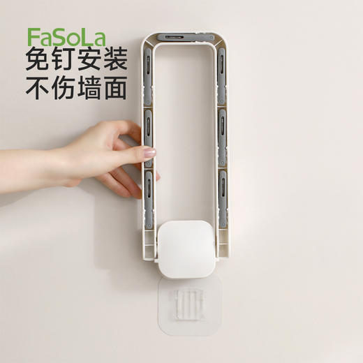 FaSoLa折叠袜子晾晒架免打孔家用阳台壁挂晾晒袜子神器防风带夹子 商品图6