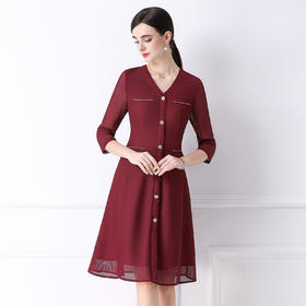 「高货deo」全新升级【铂金会员404/天猫539/差价135】(04914)洛诗琳法式小香风连衣裙2026春季新款优雅通勤收腰A字裙