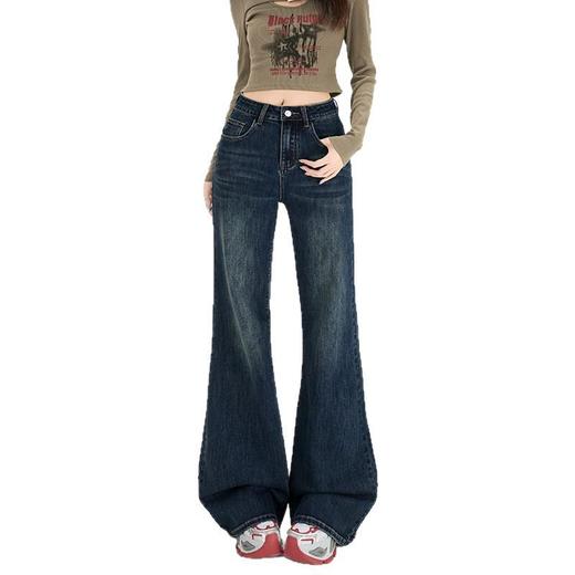 【春季穿搭】复古微喇牛仔裤女2026新款高腰显瘦直筒不贴腿休闲宽松牛仔裤女 商品图4