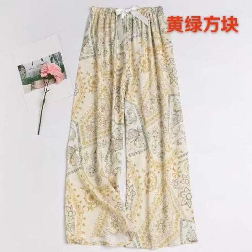 绵绸花直筒裤舒适凉爽12525962 商品图3