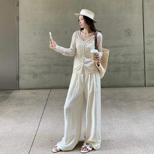 【72h发货】Beau Muse老钱风亚麻阔腿裤 | 舒适透气、显瘦百搭、复古优雅、多色可选 商品图1