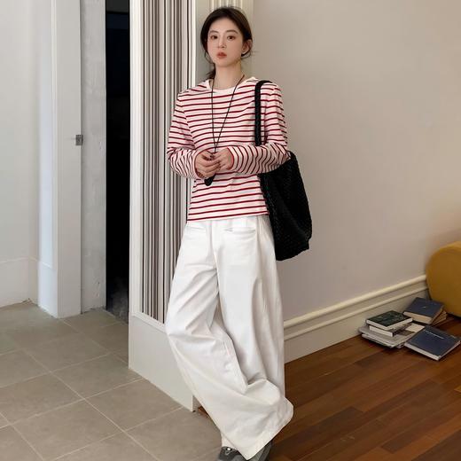 【爆单3-7天发】Beau Muse天丝亚麻条纹衫 | 混纺材质、亲肤透气、穿着舒适、经典条纹设计、简约百搭 商品图1