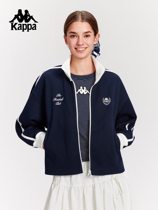 【春上新】【6折】6楼卡帕Kappa运动外套女春款休闲立领上衣女士针织开衫K0F62WK02原价599现价359 商品图0