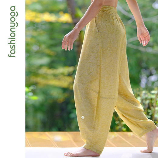 凡圣瑜伽藏红禅风裤 FM14935 商品图7