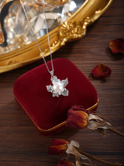 子佩集【花开奇缘】银S925珍珠惜王妃套链项链【YP0163】双色五瓣花2602 商品图9