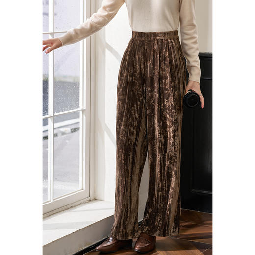 剩L/XL 米思阳2026春季新款复古直筒休闲裤显瘦垂感阔腿裤女3738 商品图3