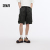 森马休闲裤男夏季皱感肌理感短裤oversize做旧水洗松紧腰头裤子 商品缩略图0