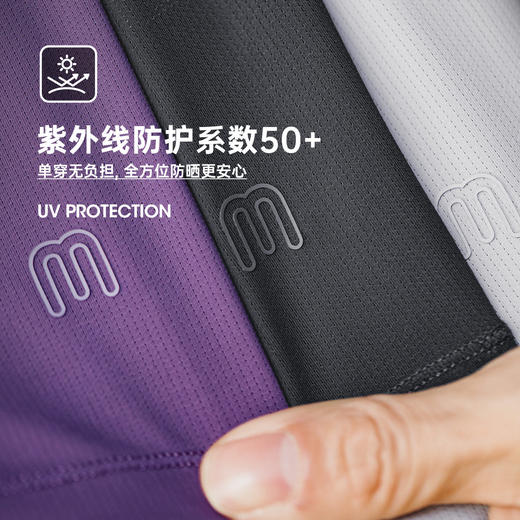 马登工装美式插肩袖速干运动T恤防晒纯色长袖凉感抗菌打底衫男春 商品图3