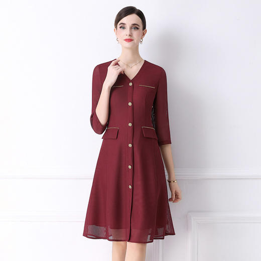 「高货deo」全新升级【铂金会员404/天猫539/差价135】(04914)洛诗琳法式小香风连衣裙2026春季新款优雅通勤收腰A字裙 商品图2