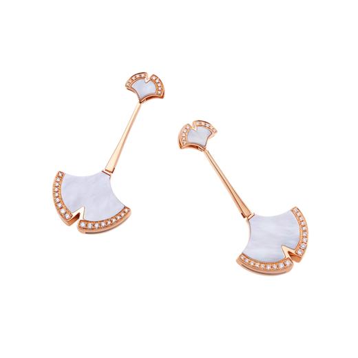 ［东方幸趣］18K玫瑰金贝母镶钻耳饰#迎幸 商品图5