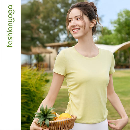 凡圣瑜伽天丝休闲外搭短袖F16311 商品图13