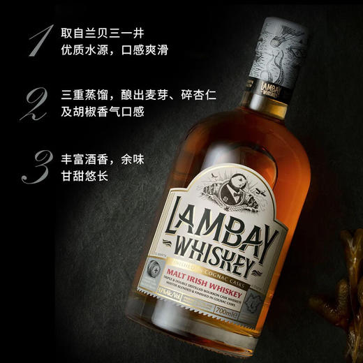 蓝嵌爱尔兰麦芽威士忌 700ml 商品图3