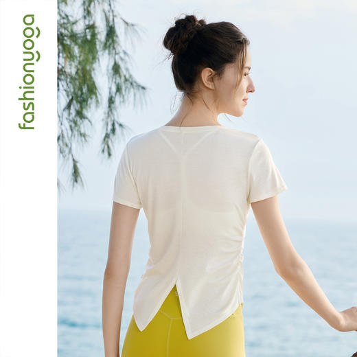 凡圣瑜伽天丝休闲外搭短袖F16311 商品图5