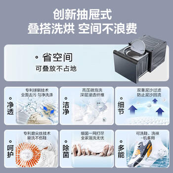 海尔（Haier）全自动抽屉式洗鞋机刷鞋机 免拆鞋带 深层洁净除菌 懒人 京东自营 HQ2-TB70C 商品图5