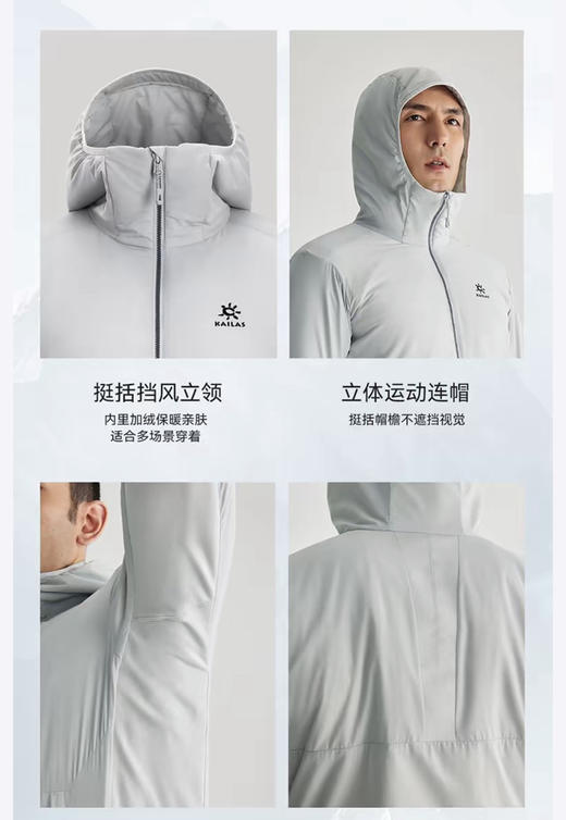 原单凯*石RH40系列男女款连帽轻薄棉服031101 商品图1