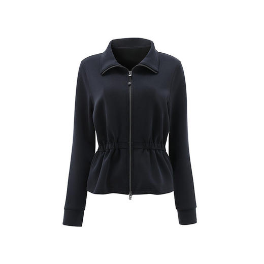 「自」全新升级【铂金会员183/天猫249/差价66】(10620)洛诗琳气质中空兰精莫代尔外套2026新款收腰短款翻领上衣 商品图3