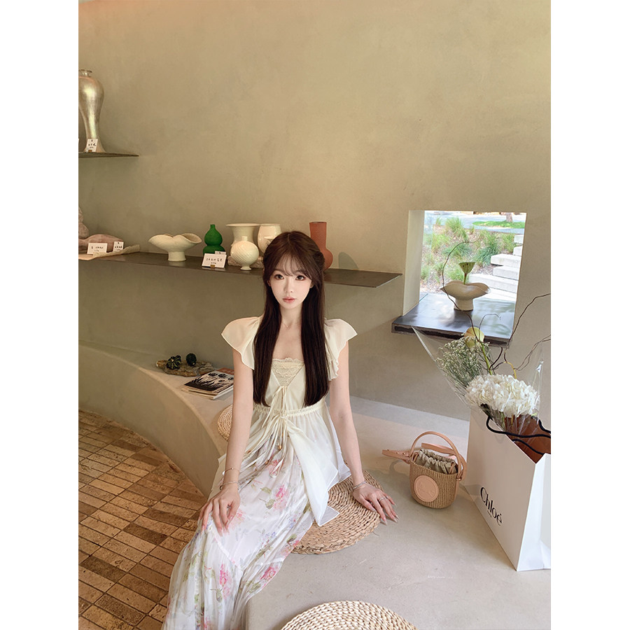 金蘑菇菇（豆蔻半裙新色）芍药与粉荔枝 / 独家开版 淡颜碎花半裙