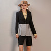 剩S/M/L/XL 芳外新款拼接西服套装职场潮品时尚两件套装8T21AG0333 商品缩略图3