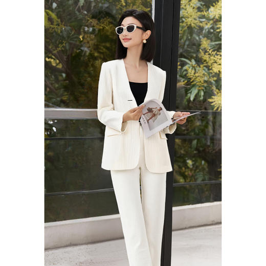 剩S/L/XXL 肌理感西装外套+休闲裤套装5P25CG5091 商品图0