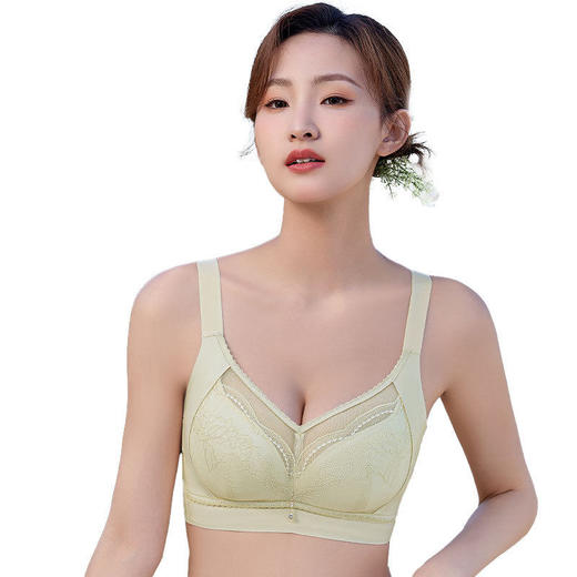 ZYQ-505  大码内衣调整薄款透气全罩杯软钢圈上托五排扣高侧收大胸显小文胸（单件） 商品图4