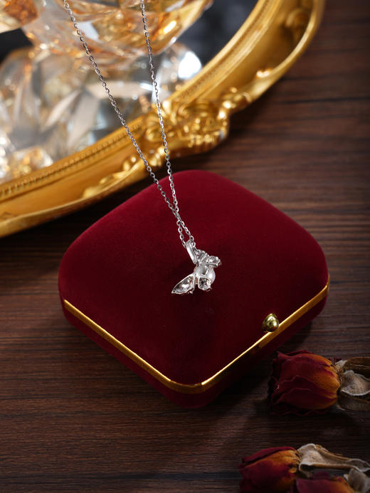 子佩集【蝴蝶予你】银S925珍珠惜王妃吊坠【P2828】双色蝴蝶(不含链)2602 商品图5