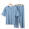 【休闲家居服】莫代尔睡衣女夏季短袖家居服夏女圆领睡衣女夏天女生居家休闲套装。rh 商品缩略图4