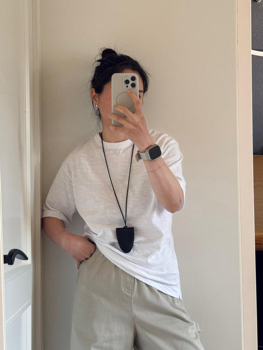 R45-水洗竹节棉短袖纯色松身T恤【包邮+三天无理由退换】 商品图2