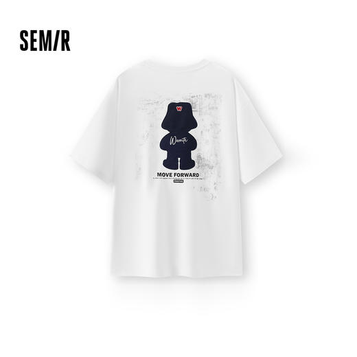 商场同款|森马短袖T恤男夏卡通贴布绣上衣2026新款字母印花针织衫 商品图1