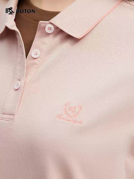 [7A抗菌]波顿夏季女士翻领纯色Polo短袖T恤，清爽利落穿出松弛有度LT326225 商品图4