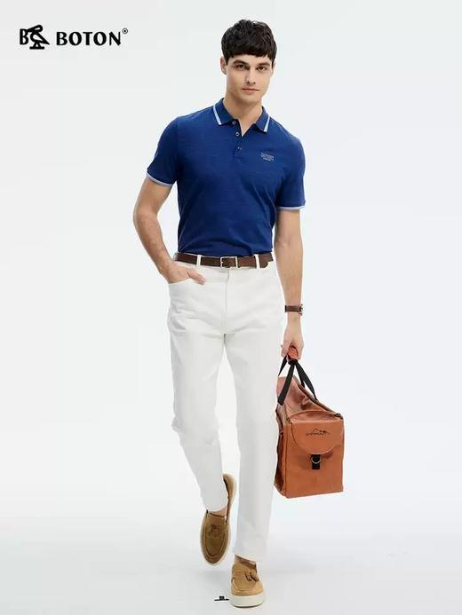 [弹力舒适]波顿夏季男士透气美式POLO短袖针织｜翻领有型，清爽相伴MT033225 商品图1