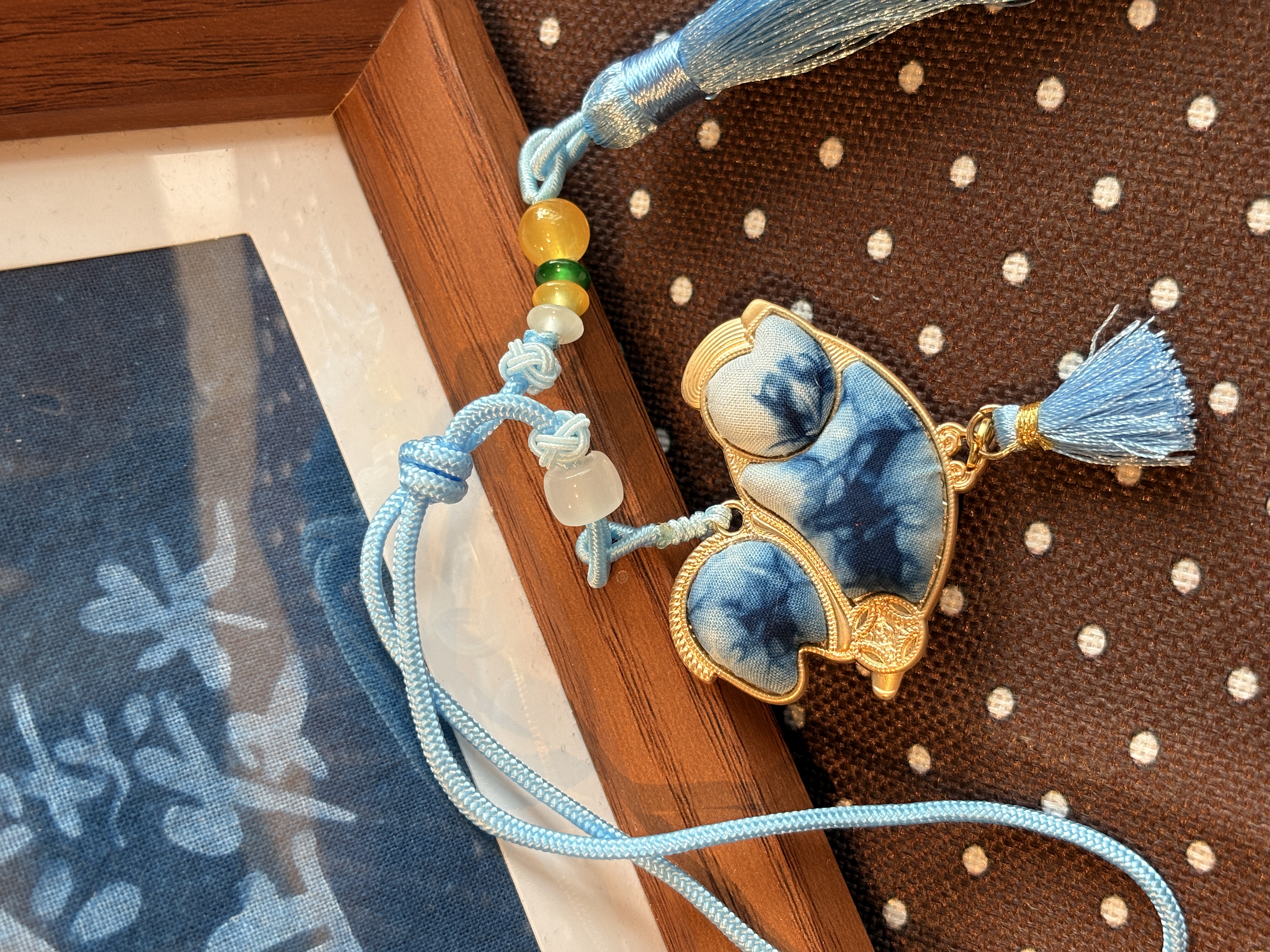 非遗扎染马挂件手工草木染布艺包挂钥匙挂饰品