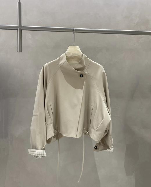 【门店同款】ENJOY春季格纹袖口短款风衣 170544588 商品图0