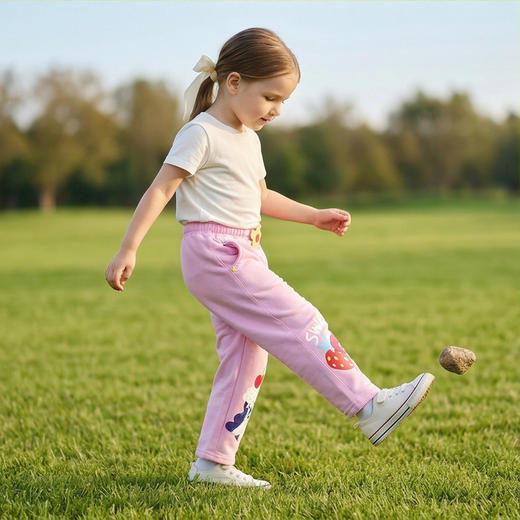 小马宝莉联名年衣童装长裤春季新款女童休闲裤小马宝莉春季休闲裤N1261002B02 商品图1