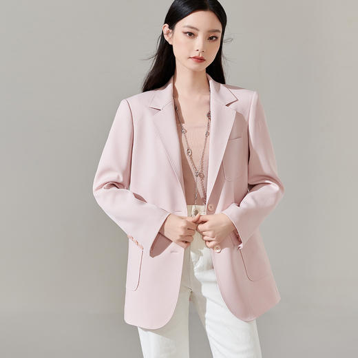 芳外新款气质显瘦通勤西装减龄休闲西服上衣女8T24AX0164 商品图2
