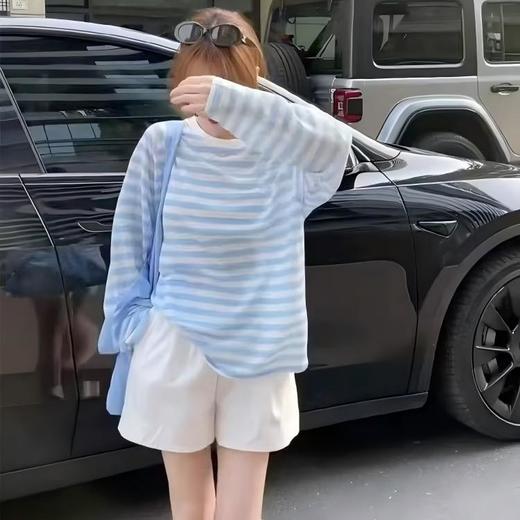 【爆单3-5天发】Beau Muse莱赛尔云柔条纹衫 | 混纺面料、柔软亲肤、透气性佳、多色可选 商品图4