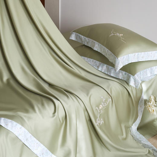 天丝棉四件套-花畔  (35%棉 65%莱赛尔) 一床双风格，承包四季温柔 商品图9