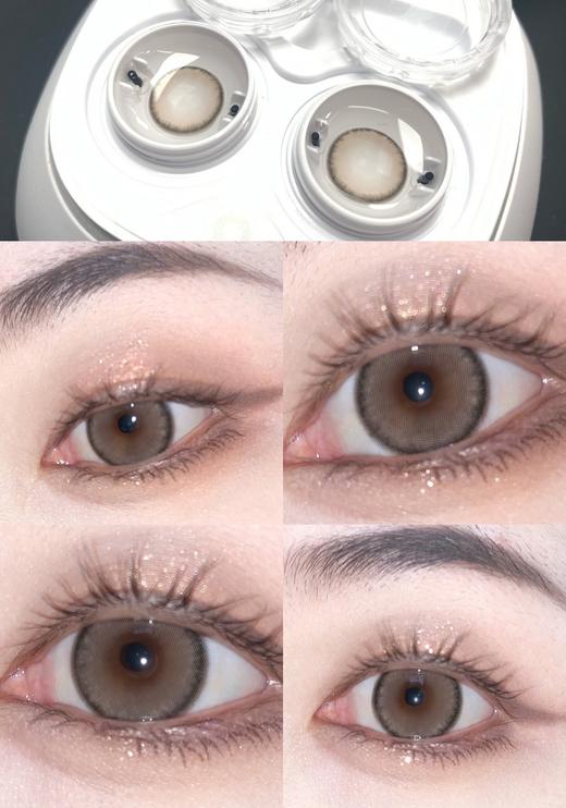 【瓶装】年抛新款小海绵蓝/焦糖漫画灰/黑钻石/悉尼绿/焦糖漫画棕/超大泡泡糖灰/玻璃珠/牛乳团子~美瞳 商品图6