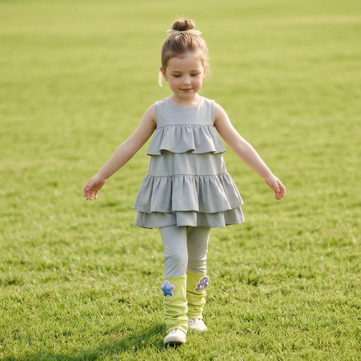 小马宝莉联名年衣童装打底裤春季新款女童小马宝莉拼色打底裤N1261018B04 商品图1