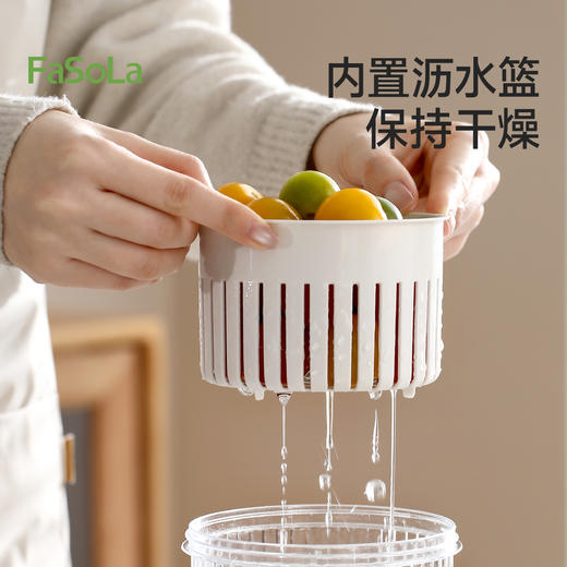 FaSoLa葱花盒厨房葱姜蒜辣椒密封收纳盒厨房专用备菜盒沥水保鲜盒 商品图5