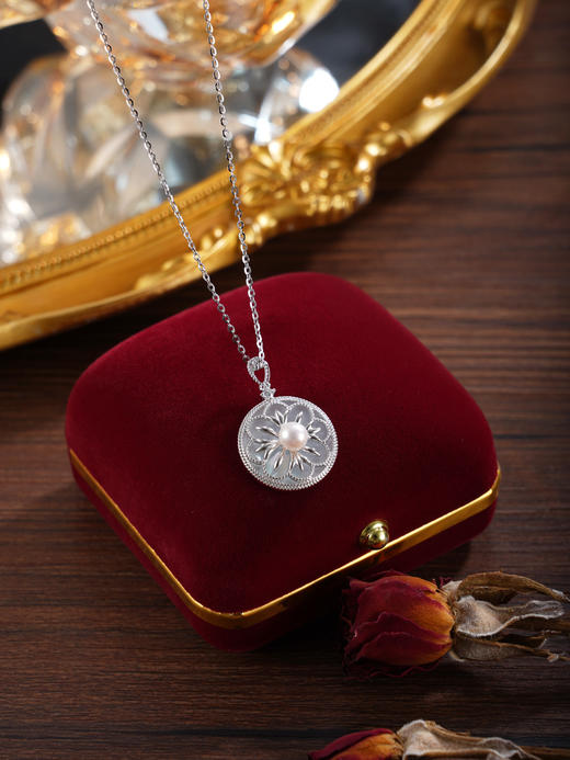 子佩集【‌花间诗旅】银S925珍珠惜王妃套链项链【P0283】双色贝母花朵2602 商品图9