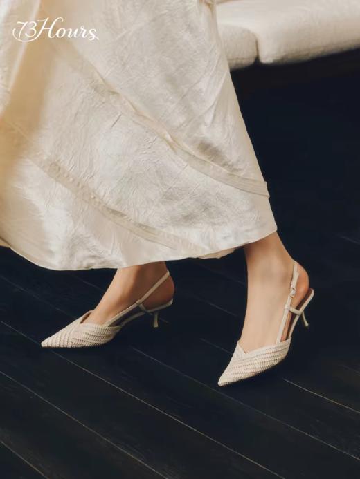 BF楼73Hours73hours女鞋温柔花海2026春季新款网纱法式不累脚高跟鞋后空凉鞋吊牌价1280 活动价1026 商品图3