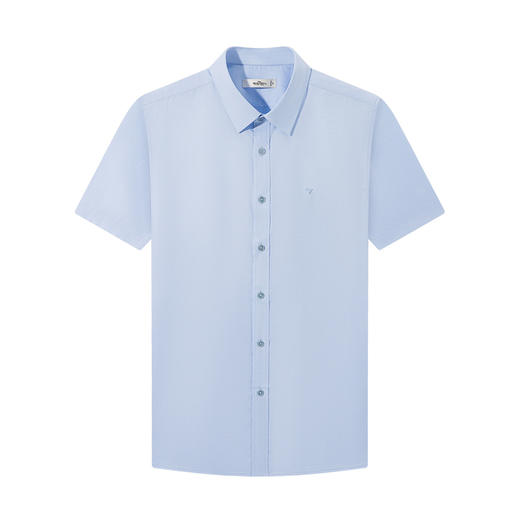 【无缝领/格子衬衫】柒牌男装商务短袖衬衫莫代尔提花短袖上衣男 130A70510 商品图4