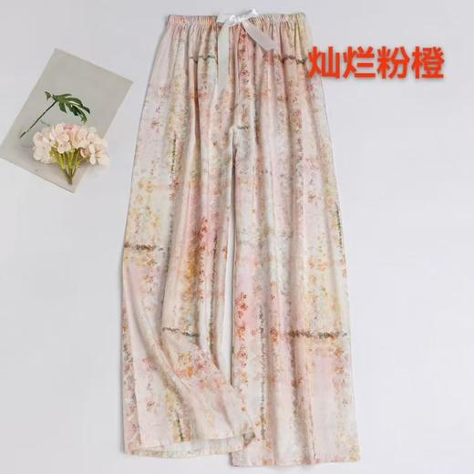 绵绸花直筒裤舒适凉爽12525962 商品图5
