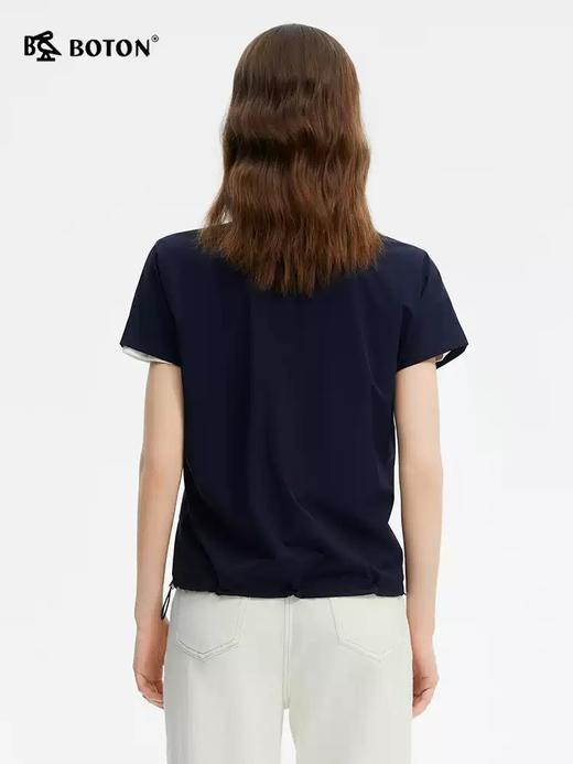 [桑蚕丝]波顿夏季女士冰丝短袖 POLO 衫 通勤百搭休闲上衣LT331225 商品图2